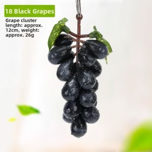 CONVENE MAXIMIZE64ZE3 Realistic Artificial Grapes Bunches Decorative Simulation Fake Grape Bundles  Green Grass Fake Fruits Decorations Table Decoration
