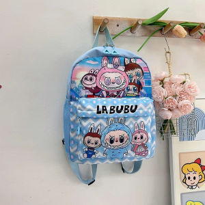 Balo đi học mầm non vải dù nhẹ in hoạt hình labubu cho bé mã 8013