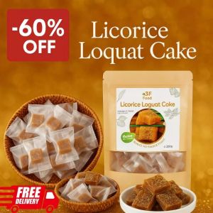3F Food Licorice Loquat Cake Delicious And Nutritious Herbal Snack - 100g/250g/500g