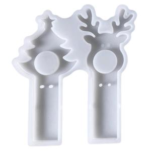 Christmas Candy Silicone Mold 2 Cavities Silicone Candy Holder Mould Holiday Baking Crafting Tool For Holiday Decoration