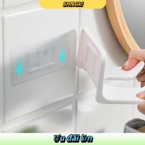 SHNGki Phòng tắm treo tường Máy Sấy Tóc Chủ vòi hoa sen lưu trữ giá tự dính nhựa hộ gia đình nhà vệ sinh tổ chức kệ