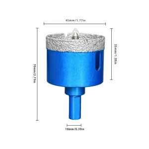 CHUN053634 Phủ cương Mán lỗ cương Cần gài lục giác 18-55mm Mũi khoan gạch Bền bỉ Dụng cụ mở lỗ Gạch kính