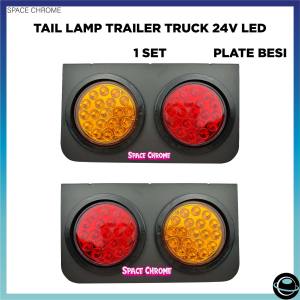 TAIL LAMP TRUCK TRAILER LED 24V IRON PLATE (TAPAK BESI)
