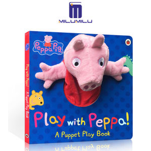 หมูเป็ปป้า: เล่นกับตุ๊กตามือ Peppa สมุดกระดานเขียนหนังสือหนังสือภาษาอังกฤษต้นฉบับ