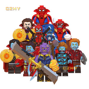 Siêu Anh Hùng Kinh Dị Zombie Chúa tể Các Vì Sao Thanos Bác Sĩ Lạ Ironman tòa nhà nhỏ Khối Hình Đồ Chơi Trẻ Em Quà Tặng WM6132