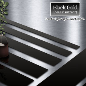 3M Stainless Steel Flat Decorative Line Self-adhesive Wall Sticker Mirror Wall Sticker Decorative Line Titanium Gold TV Background Wall Ceiling Edging Strip Living Room Decoration