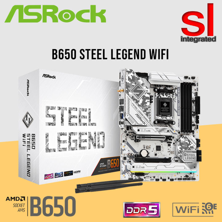 Asrock B650 Steel Legend WiFi AM5 ATX Gaming Motherboard Lazada