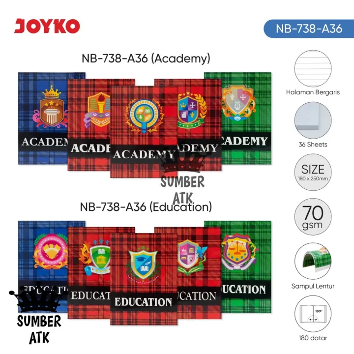 Buku%20Tulis%20JOYKO%20Buku%20Bergaris%20Ruled%20Notebook%20NB-738%20Ukuran%20B5%2036%20/%2050%20Lembar%20-%20Image%203