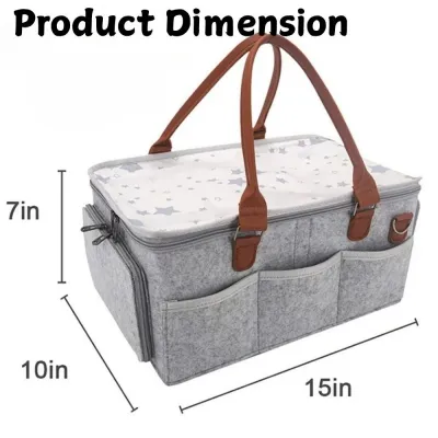Baby Caddy Travel Barang Diaper Caddy Felt Cover Baby Diaper Bag Organizer