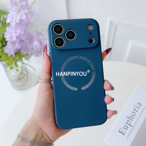 Luxury Liquid Silicone Magnetic Case For Apple iPhone 17 16 15 14 13 12 Pro Max Plus Mini 17 Air 16e Flannel Lining Shockproof Soft Cover Shell