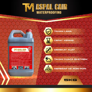Aspal cair 5 kg pelapis anti bocor/waterproofing/gratis ongkir/aspal emulsion/asphalt emulsion