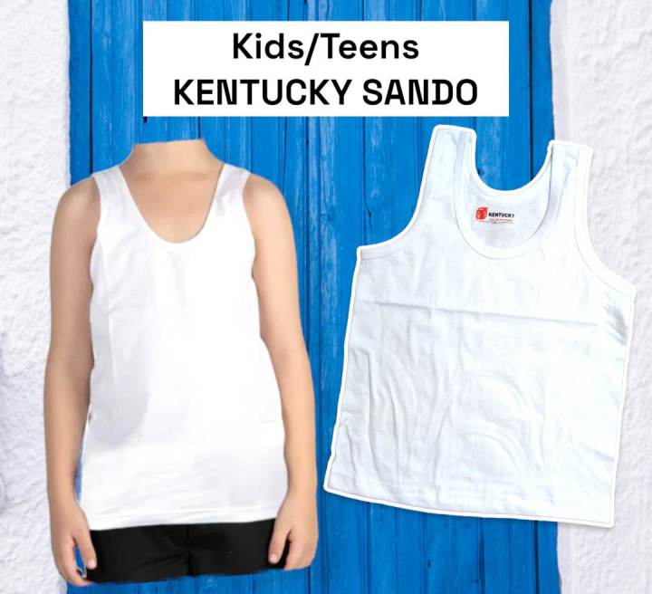 High Quality Cotton Kids Girls Teens Sando - white