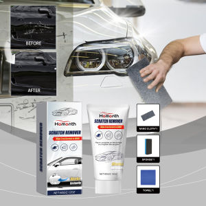 【Ready Stock】 Homonth  Scratch Remover Car Scratch Repair Paste Quick Polish Remove Scratches Nail Lines False Scratches Glossy Shine For Car Paint Body DIY Auto Care Kit 60g With Nano Cloth Sponge Towel