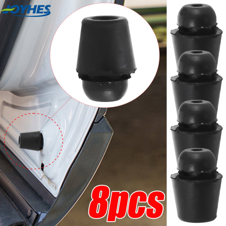4/8Pcs Universal Car Door Shock Absorbing Gasket Black Rubber Dampers
