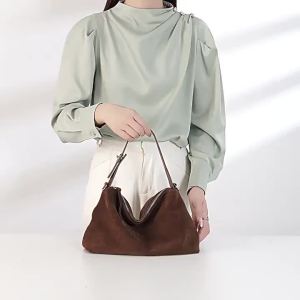 Túi Tote Gối da mờ Túi Đeo Vai sức chứa lớn túi nữ đi lại cổ điển