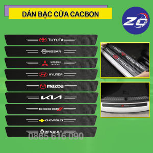 Bộ miếng dán carbon chống chầy xước bảo vệ bậc cửa xe ô tô dán cốp xe hơi miếng dãn cacbon đầy đủ các hãng xe kiahondamazdatoyotamitsubishihyundaifordnissan