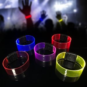 XINSU38 Luminous Bracelet Multiple Modes Chroma Flashing Wristband Star Backing Endurance Lighting Band Concert