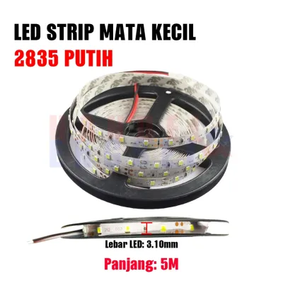 Lampu Led strip flexibel smd 2835 5050 IP33 DC 12V indoor 1 roll per 5 meter
