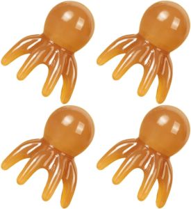 Abaodam Octopus Scalp Massager Comb 4pcs Set Manual Deep Relaxation Acupressure Massage Tool for Head Neck and Back Lightweight Travel-Friendly Hair Growth Stimulator for Stress Relief