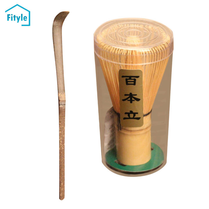 Fityle Bamboo Chasen Matcha Whisk Tool with Set for Tea Ceremony