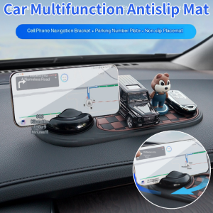 Car Multifunction Antislip Mat Storage Temporary Parking Number Plate Car Dashboard Anti-slip Mat 汽车多功能防滑垫