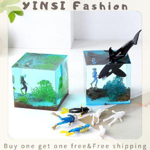 YINSI Diver 3D Micro Landscape Mini Resin Filling Charm Resin Jewelry Making Supplies Silicone Mold Filling Accessories For DIY Resin Crafts