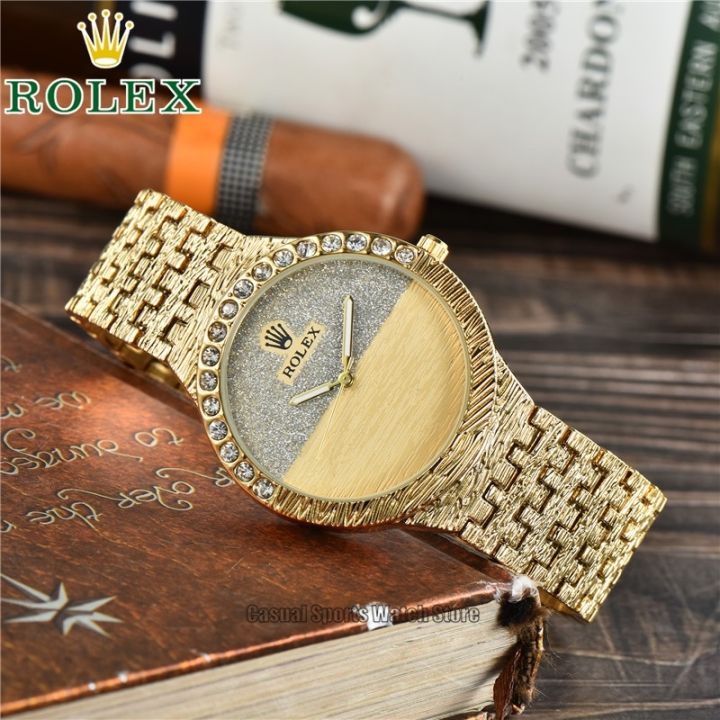 Unisex ROLEX Watch For Men Pawnable Diamond Analog Gold ROLEX