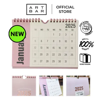 Desk Calendar Small 6 pages Pink Doublewire - Art Bar PH