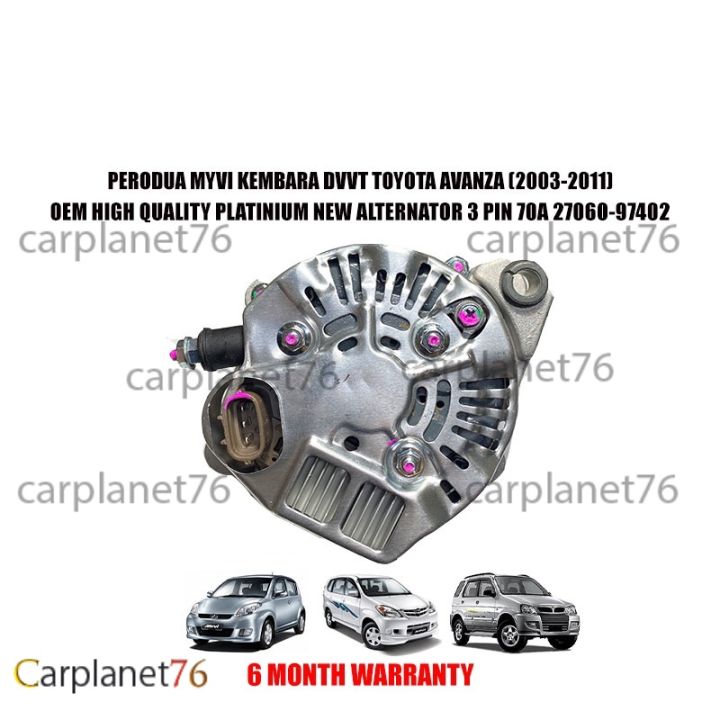 Perodua Myvi Kembara Dvvt Toyota Avanza Platinium New Alternator Pin A Pk