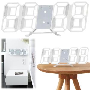 Winnereco Digital Wall Clock with 3D LED Display and Auto Brightness for Home and Office Use