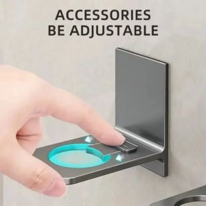 GOOD MOOD BEAUTY 1/2PCS Adjustable Shower Gel Bottle Rack No Drill Aluminum Shampoo Hanger Hooks  Wall Mounted Soap Dispenser Holders