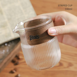 BINCOO Hand Pour Coffee Pot Sharing Kettle Tea Pot Coffee Dripper Set Cold Brew Pot Glass Tea Cup 330ML