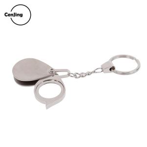 💖【Special price】💖Cjing Loupe folding Pocket 10X แว่นขยาย Loupe แว่นขยายพร้อมพวงกุญแจ