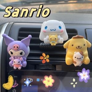 Sanrio My Melody Kuromi Cinnamoroll Car Decorations Cute Cartoon Car Air Conditioner Air Vent Personalized Interior Decoration