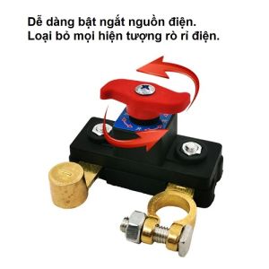 Phụ Kiện Công Tắc Ngắt Kết Nối Cực Âm Ắc Quy Ô Tô 12V-24V Điều Khiển Mở Tắt Nhiều Nguồn Điện Cho Xe Ô Tô Xe Tải