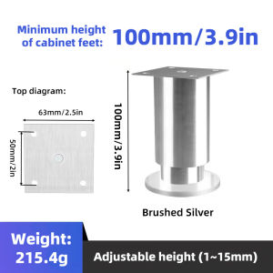 Stainless Steel Table Sofa Bed Feet Furniture Leg Adjustable  Kitchen Furniture Cabinet Legs Support Heavy Duty