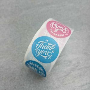 STICKER THANK YOU 25MM 500PCS STICKER SEAL LABEL DESIGN DIARY / TAPE DESSERT GIFT PRESENT / FRAGILE 250PCS 25MM*45MM / HANDLE WITH CARE DO NOT BEND