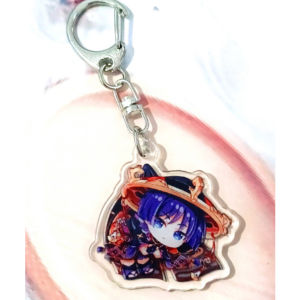 原神 Genshin Impact Acrylic Keychain Anime Animation Double Sided Keychains Pendant Zhongli Ayato Yae Miko Xiao Raiden Shogun DILUC AYAKA WANDERER EULA HUTAO VENTI NILOU KEQING YELAN FURINA