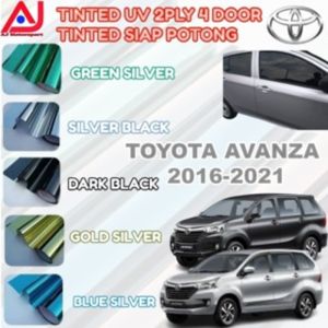 Toyota Avanza 2016-2021 4 Door Tinted UV 2Ply Siap Potong Tinted Kereta Dark Black/Silver Black/Gold/Green/Blue