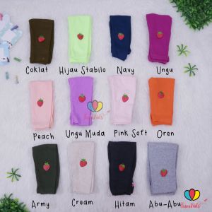 Legging Strawberry uk Bayi - 8 Tahun / Leging Anak Perempuan Celana Panjang Polos Lejing Import