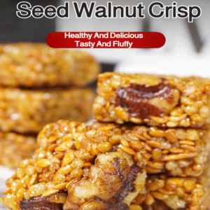 Flaxseed Walnut Crackers Flaxseed Walnut Shortbread Sesame Crisp Sucrose-Free Nutrition Healthy Belly Filling Satisfy The Appetite Snacks