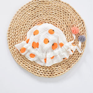 Dễ thương in Mũ trẻ em mềm bông gạc trẻ sơ sinh cậu bé cô gái mũ thủy thủ xuân thu Toddler công chúa cho trẻ em mũ xô nắp ca-pô