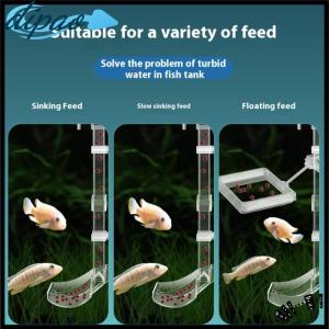 【dipao】 Acrylic Aquarium Feeder Tube Dish Transparent Fish Tank Shrimp Snail Food Feeder Bowl Small Food Dispenser Feeding Accessories
