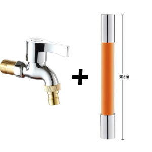 30/50cm 360° Flexible Hose Extension Pipe Splash-proof Kitchen Bathroom Universal Tube Connnector Faucet Extender