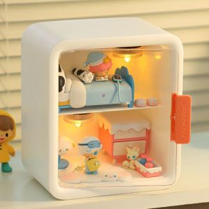 【Clitomk】กล่องเก็บของ บ้านตุ๊กตา ชั้นวางโมเดล ตู้โชว์ตุ๊กตา กล่องแสดงซีรี่ส์ Bubble Mart House