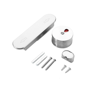 Smooth Push Pull Toilet Partition Lock Quick Installation Zincs Alloys Public Privacy Lock Door Accessory Hardware