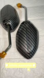 Kaca Spion Beat Carbon Tangkai Tanggung Crome Motor Honda - Spion Karbon Honda Tangkai Pendek Standar Crome