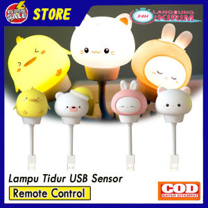 [Flashsale] Lampu Tidur USB Remote Control Sensor Lampu Meja Colokan USB Laptop Night Lamp