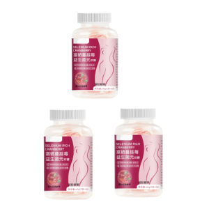 Cranberry Probiotic Gummies Antioxidant Immune Support Digestive Health Natural Berry Flavor Vegan Sugar-Free Supplement