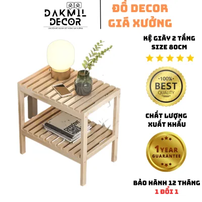 Kệ Giày 2 Tầng Gỗ Thông Nhập Khẩu Size 50cm